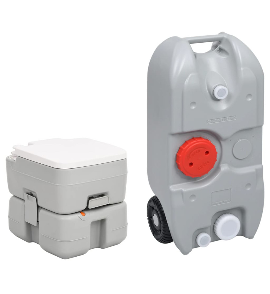 Ensemble de toilette et réservoir d'eau de camping portable