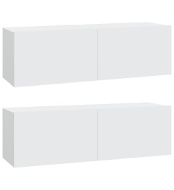 Ensemble de meubles TV 6 pcs Blanc Bois d'ingénierie