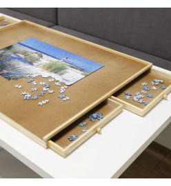 HI Table de puzzle avec 4 tiroirs 76x57x4,5 cm Bois