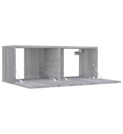 Meuble TV Sonoma gris 80x30x30 cm Bois d'ingénierie