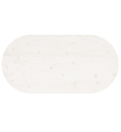 Dessus de table blanc 90x45x2,5 cm bois de pin massif ovale