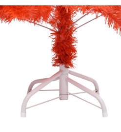 Arbre de Noël artificiel pré-éclairé et boules rouge 150 cm PVC