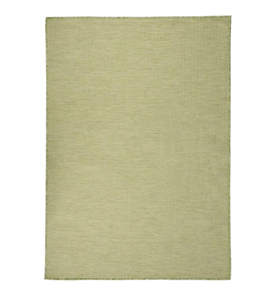 Tapis à tissage plat d'extérieur 140x200 cm Vert