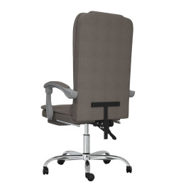 Fauteuil de massage inclinable de bureau Taupe Tissu