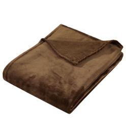 Couverture marron cacao 200x240 cm polyester