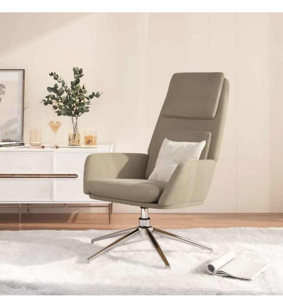 Chaise de relaxation Gris clair Similicuir daim