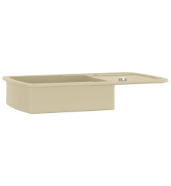 Évier de cuisine Granit Seul lavabo Beige