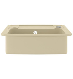 Évier de cuisine Granit Seul lavabo Beige