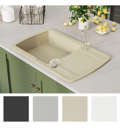 Évier de cuisine Granit Seul lavabo Beige