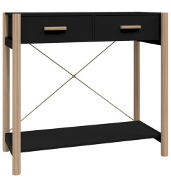 Table console Noir 82x38x75 cm Bois d'ingénierie