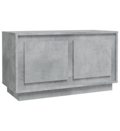 Meuble TV gris béton 80x35x45 cm bois d'ingénierie