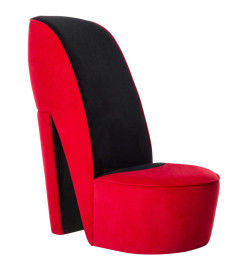 Chaise en forme de talon haut Rouge Velours