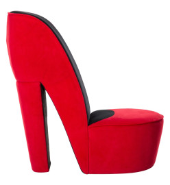 Chaise en forme de talon haut Rouge Velours