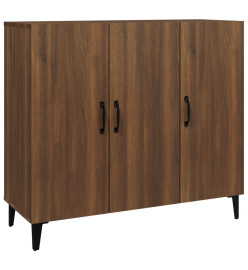 Buffet chêne marron 90x34x80 cm bois d'ingénierie