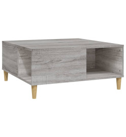 Table basse sonoma gris 80x80x36,5 cm bois d'ingénierie