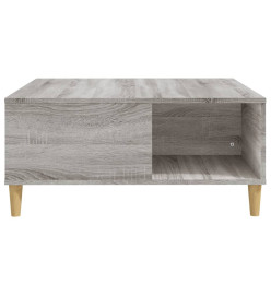 Table basse sonoma gris 80x80x36,5 cm bois d'ingénierie