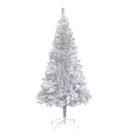 Sapin de Noël artificiel avec support argenté 210 cm PET