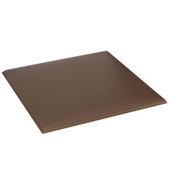 Panneaux muraux 12 pcs Marron 30x30 cm Similicuir 1,08 m²