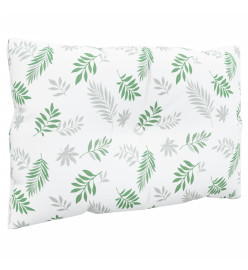 Coussins de palette 2 pcs motif de feuilles tissu Oxford