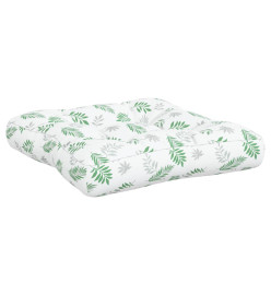 Coussins de palette 2 pcs motif de feuilles tissu Oxford