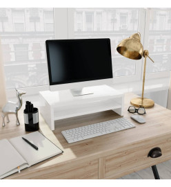 Support de moniteur Blanc brillant 42 x 24 x 13 cm Aggloméré