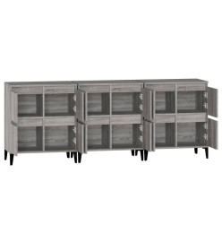 Buffets 3 pcs sonoma gris 60x35x70 cm bois d'ingénierie