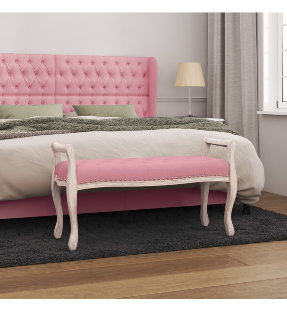 Banc Rose 110x45x60 cm Velours