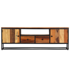 Meuble TV 120 x 30 x 40 cm Bois de récupération massif et acier