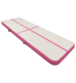 Tapis gonflable de gymnastique avec pompe 500x100x20cm PVC Rose