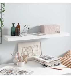 Étagère murale flottante Blanc brillant 90x23,5x3,8 cm MDF