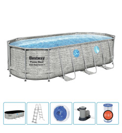 Bestway Ensemble de piscine Power Steel Swim Vista 549x274x122 cm