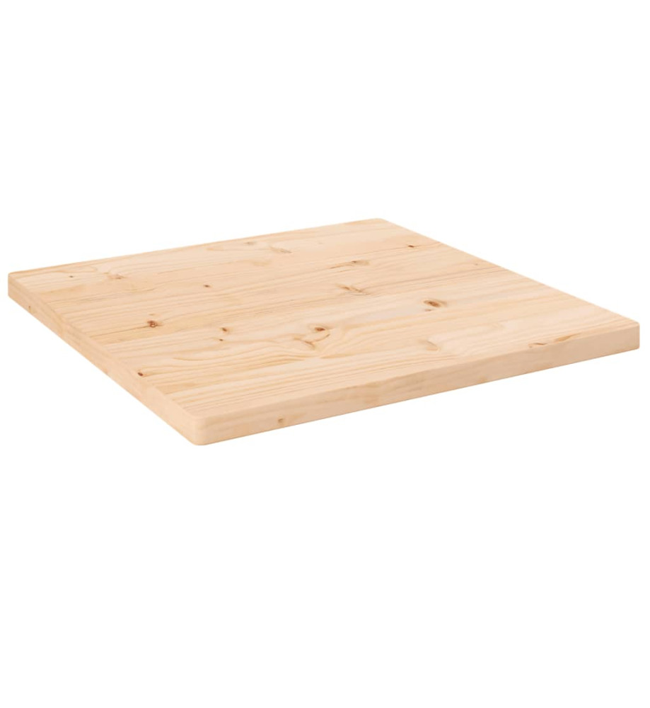 Dessus de table 50x50x2,5 cm bois de pin massif