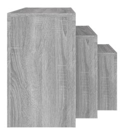 Tables basses gigognes 3 pcs sonoma gris bois d'ingénierie