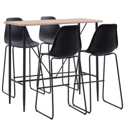 Ensemble de bar 5 pcs Plastique Noir