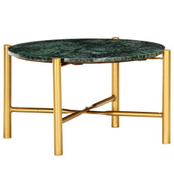 Table basse Vert 60x60x35 cm Pierre véritable et texture marbre