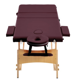 Table de massage pliable 3 zones Violet vin