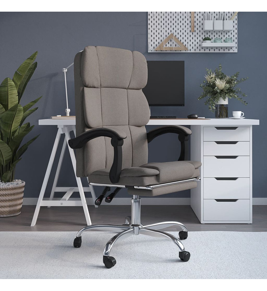 Fauteuil inclinable de bureau Taupe Tissu