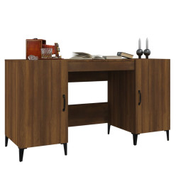 Bureau Chêne marron 140x50x75 cm Bois d'ingénierie