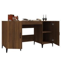 Bureau Chêne marron 140x50x75 cm Bois d'ingénierie