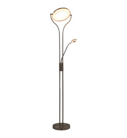 Lampadaire 18 W argenté 180 cm variable