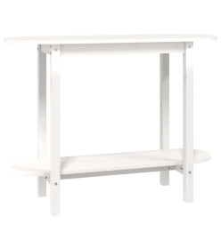 Table console Blanc 110x40x80 cm Bois massif de pin