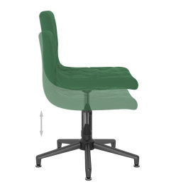 Chaises pivotantes à manger lot de 4 vert foncé velours