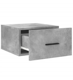 Tables de chevet murales 2 pcs gris béton 35x35x20 cm