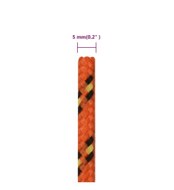 Corde de bateau Orange 5 mm 250 m Polypropylène