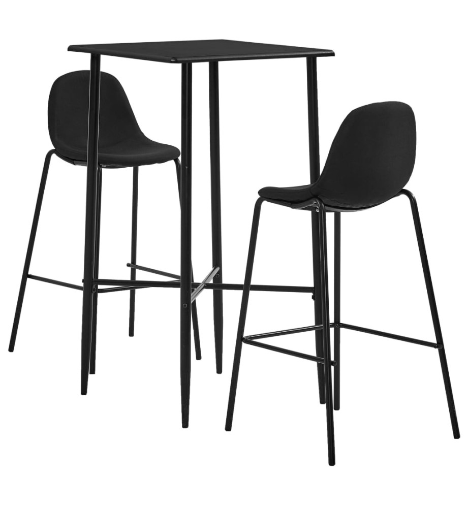 Ensemble de bar 3 pcs Tissu Noir