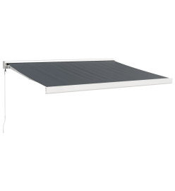 Auvent rétractable anthracite 3,5x2,5 m tissu et aluminium