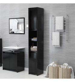 Ensemble de meubles de salle de bain 4 pcs Noir Aggloméré