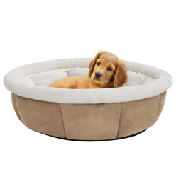 Lit pour chien 70x70x26 cm Beige