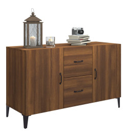 Buffet chêne marron 100x36x60 cm bois d'ingénierie