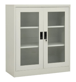 Armoire de bureau Gris clair 90x40x105 cm Acier